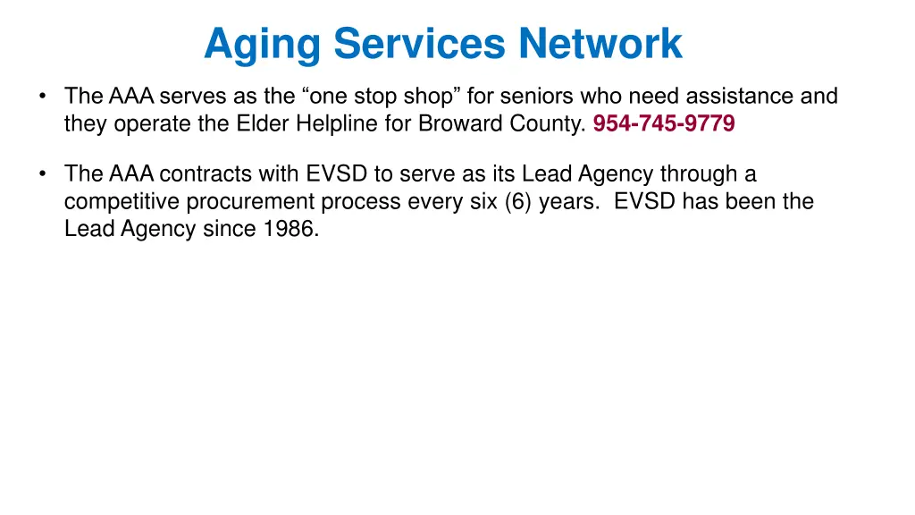 aging services network