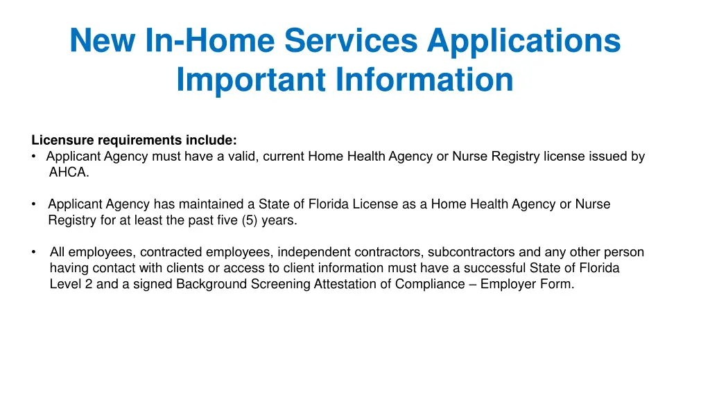 new in home services applications important 5