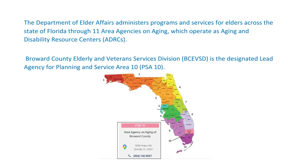 the department of elder affairs administers