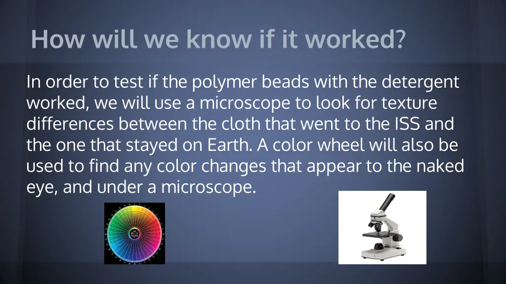 how will we know if it worked