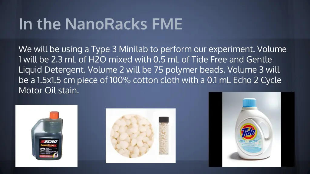in the nanoracks fme