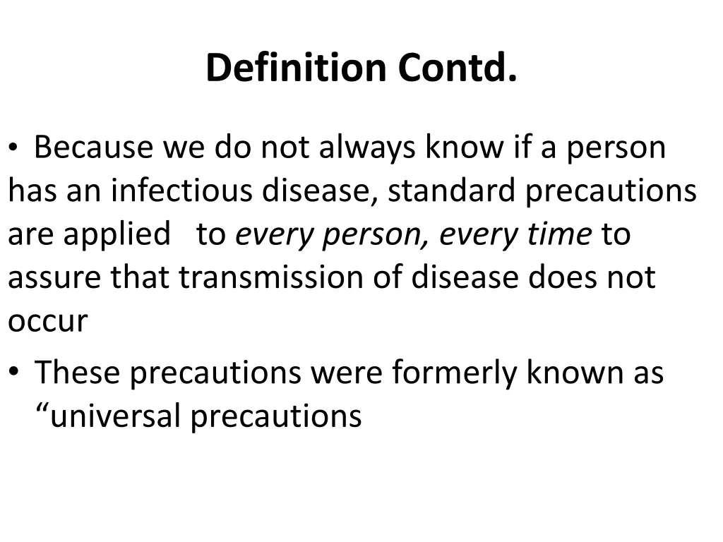 definition contd