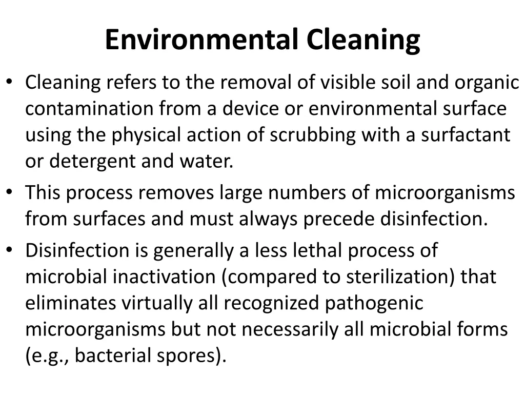 environmental cleaning
