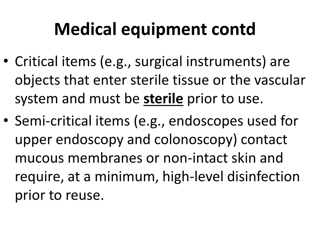 medical equipment contd 1