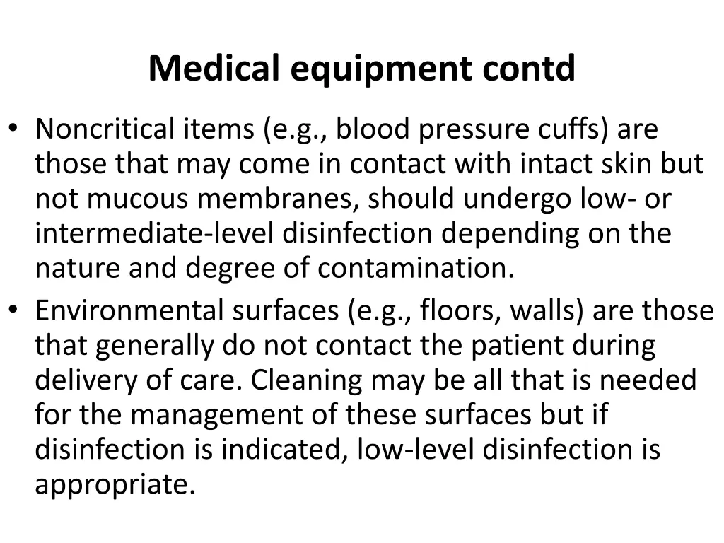medical equipment contd 2