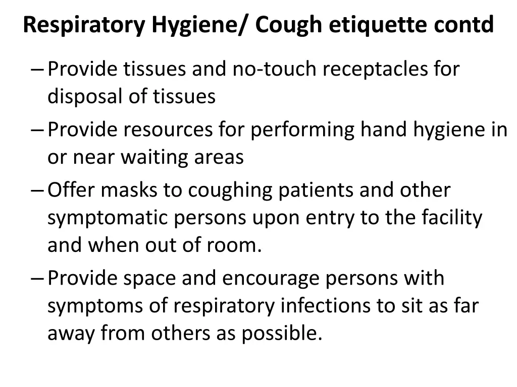 respiratory hygiene cough etiquette contd 2