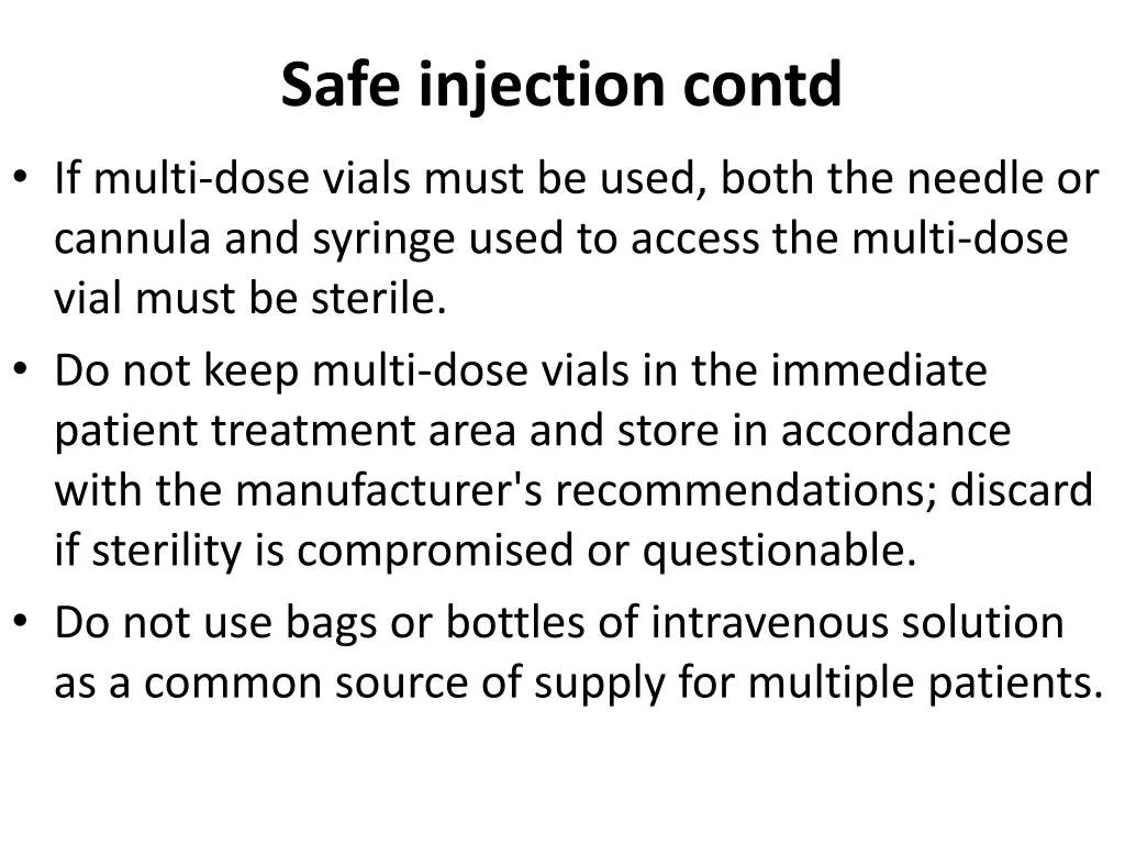 safe injection contd 1
