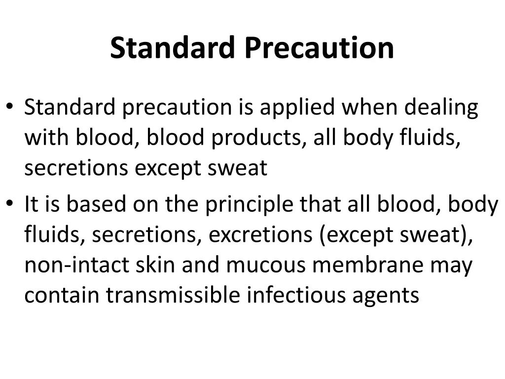 standard precaution