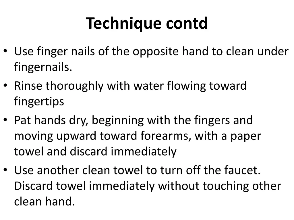 technique contd 1
