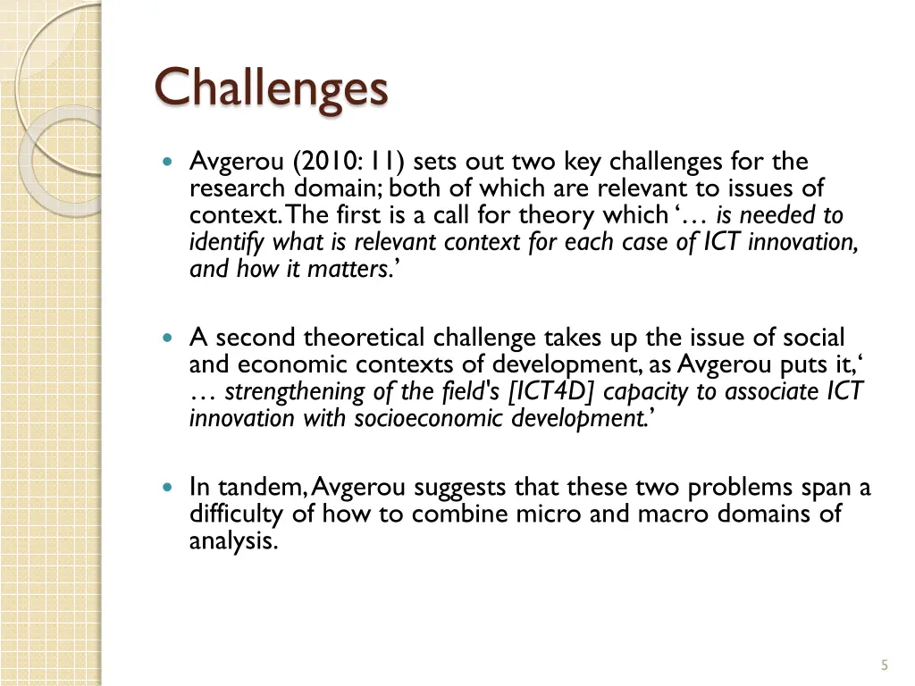 challenges
