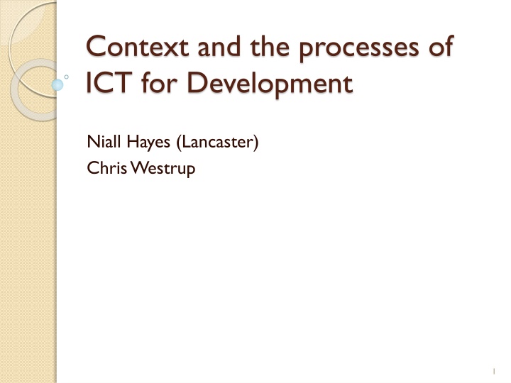 context and the processes of ict for development