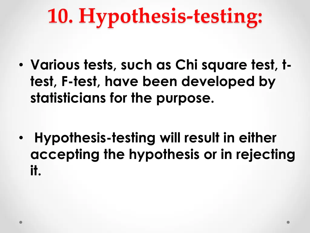 10 hypothesis testing