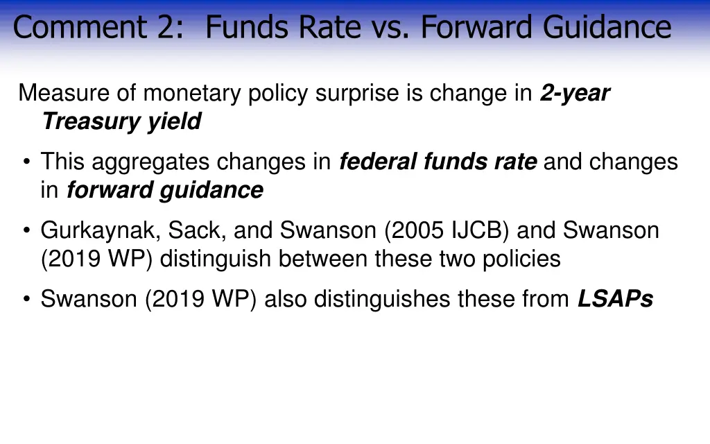 comment 2 funds rate vs forward guidance
