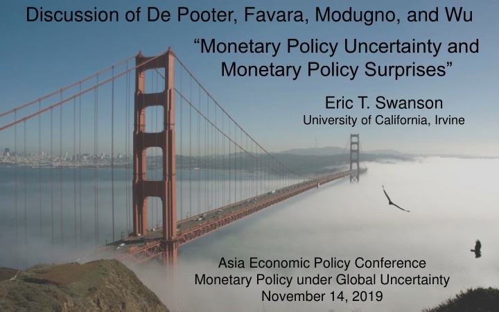 discussion of de pooter favara modugno and wu