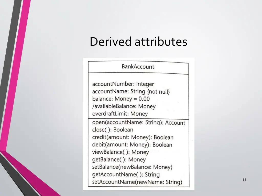 derived attributes 1