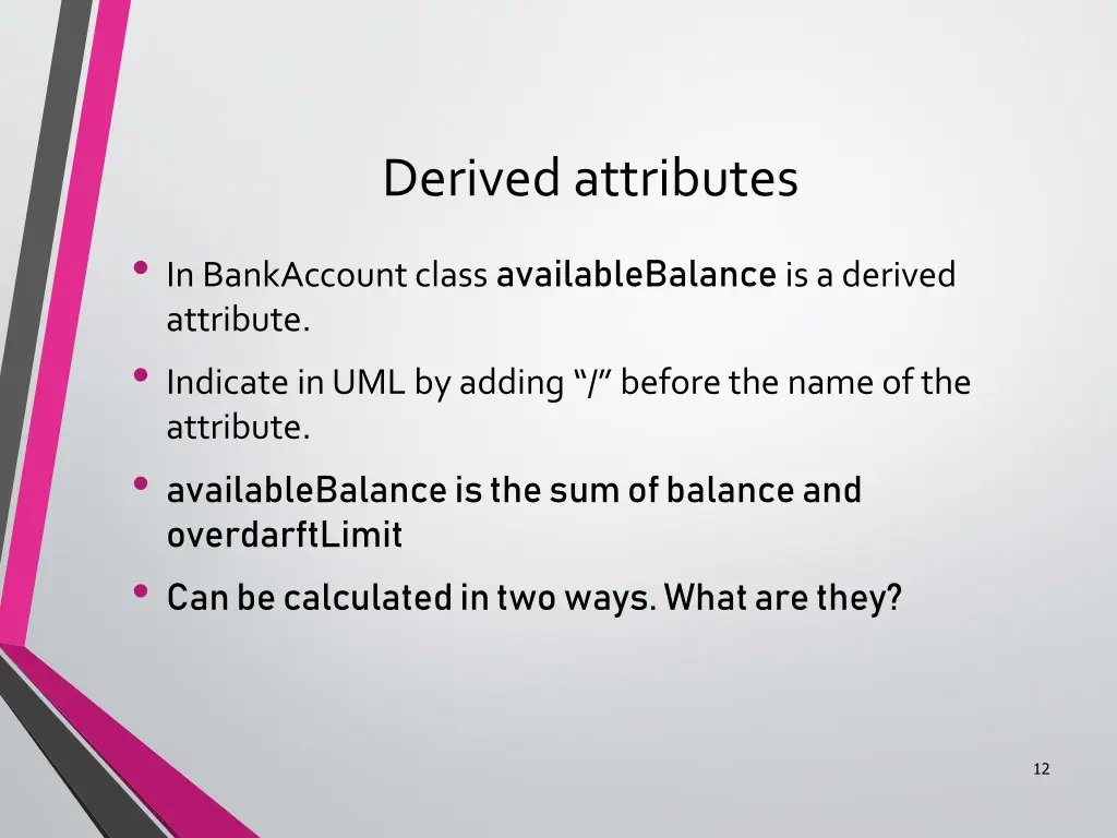 derived attributes 2