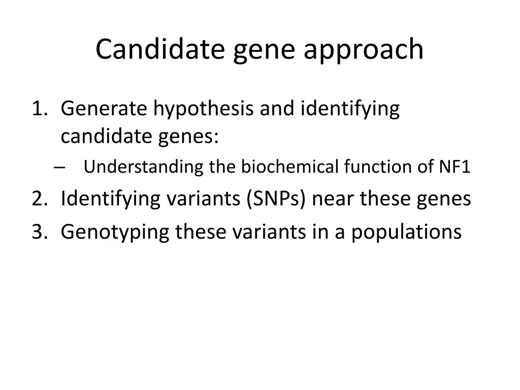 candidate gene approach