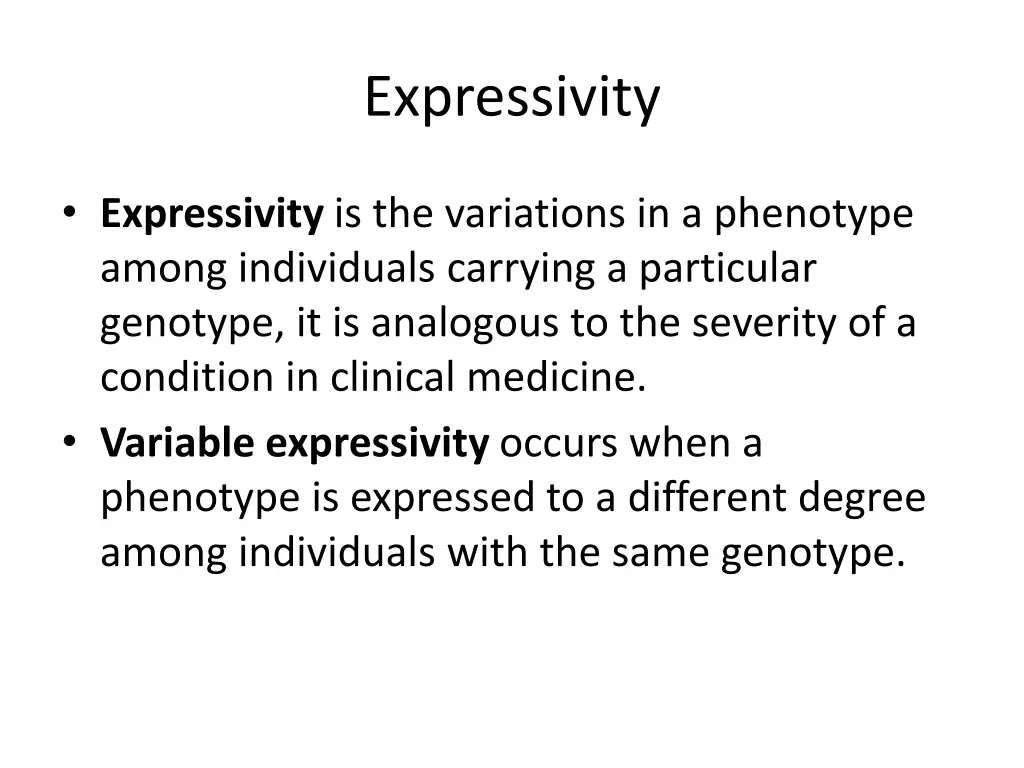 expressivity