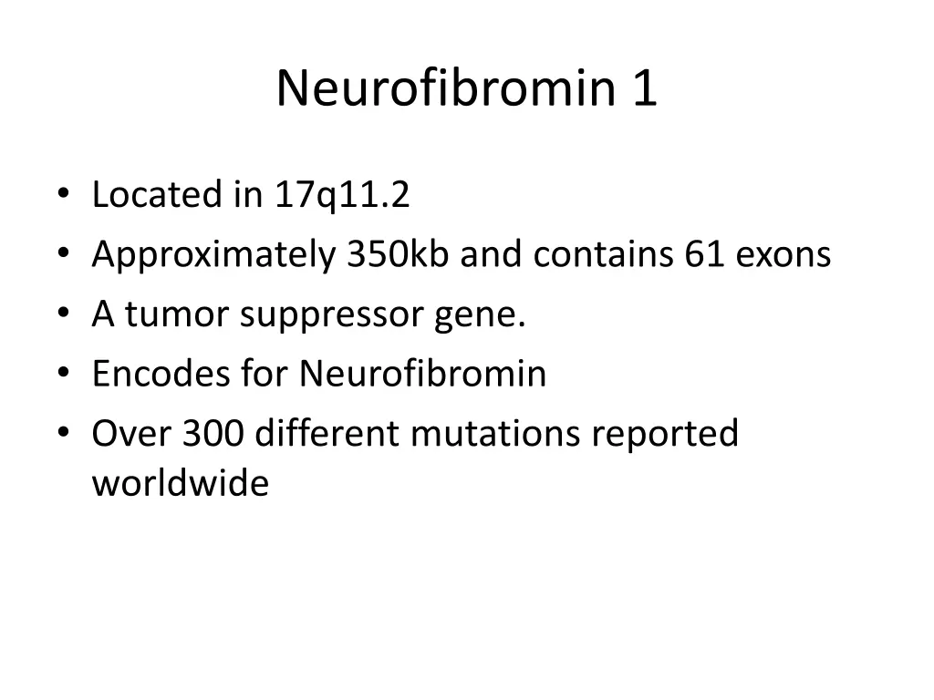 neurofibromin 1