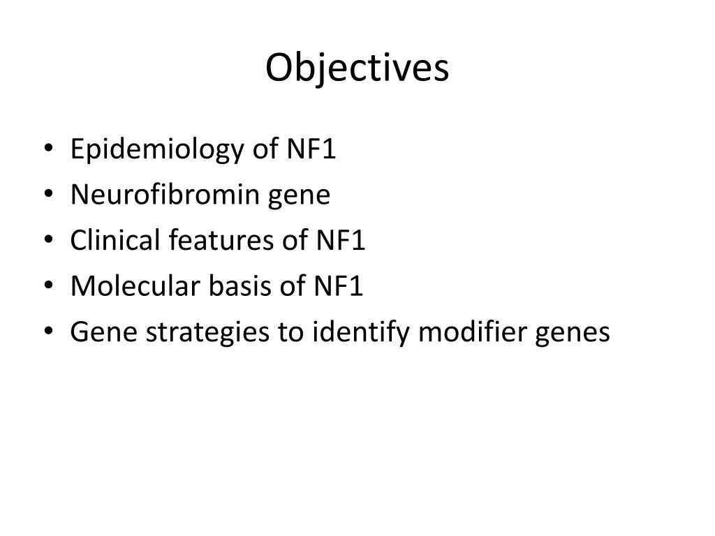 objectives