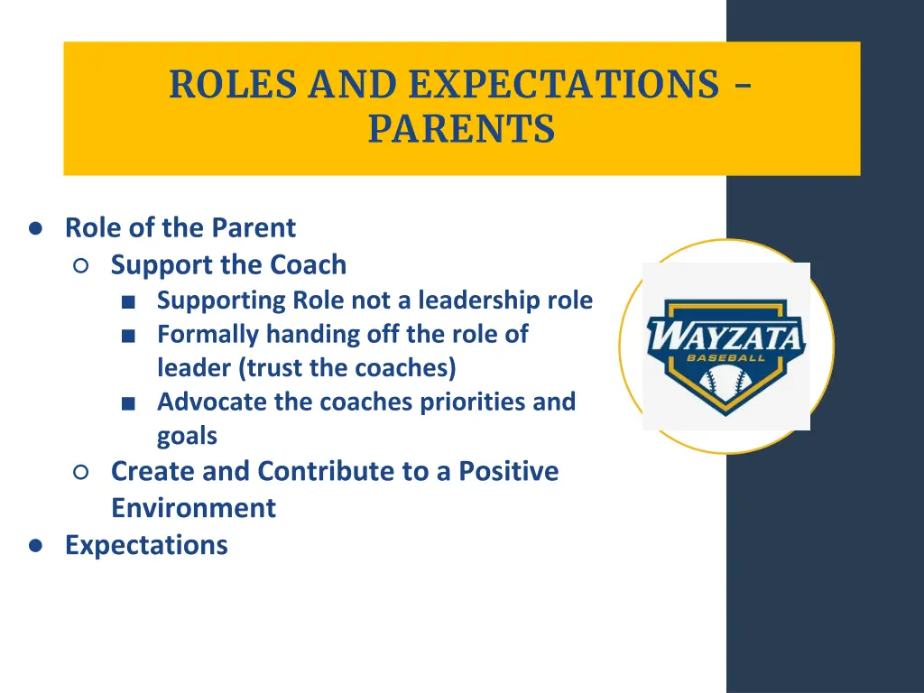 roles and expectations parents