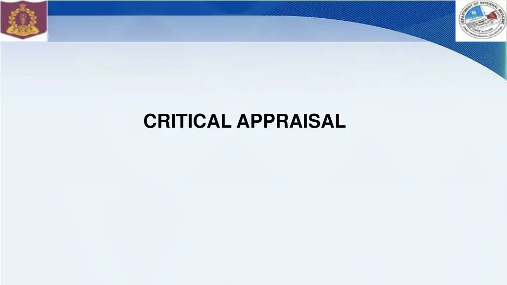critical appraisal