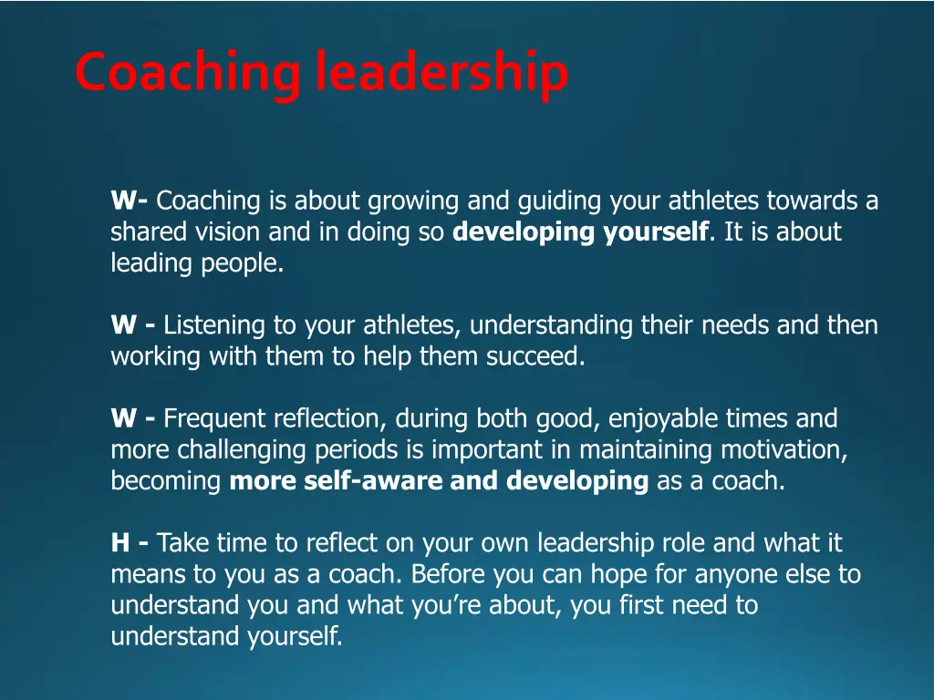 coaching leadership