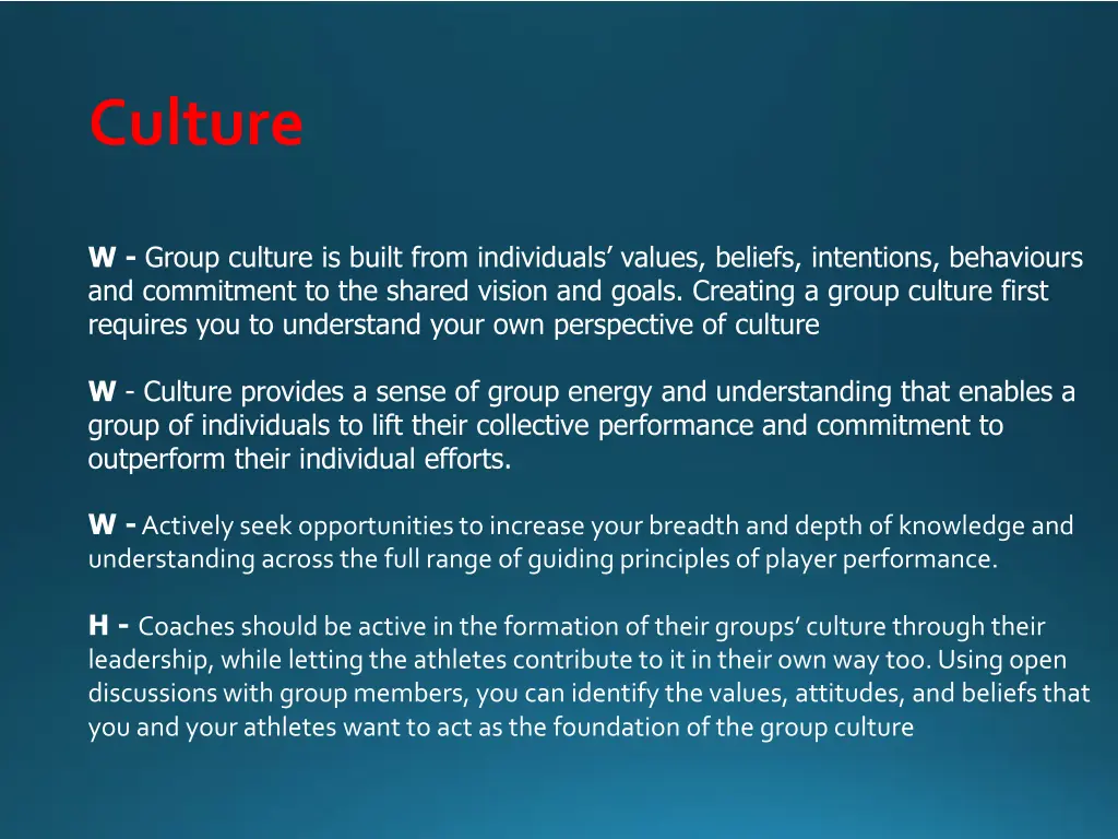 culture