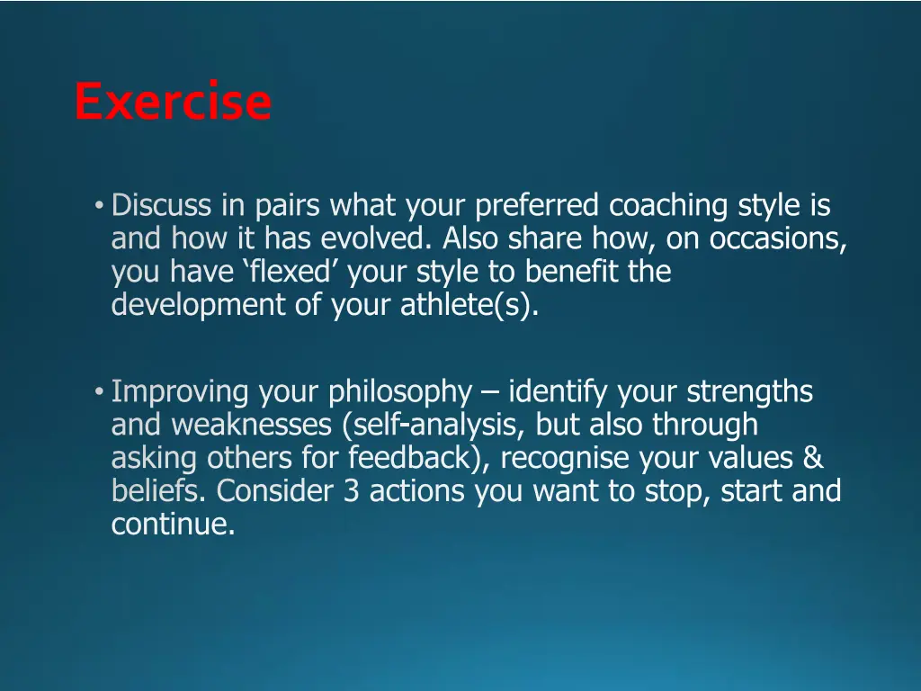 exercise