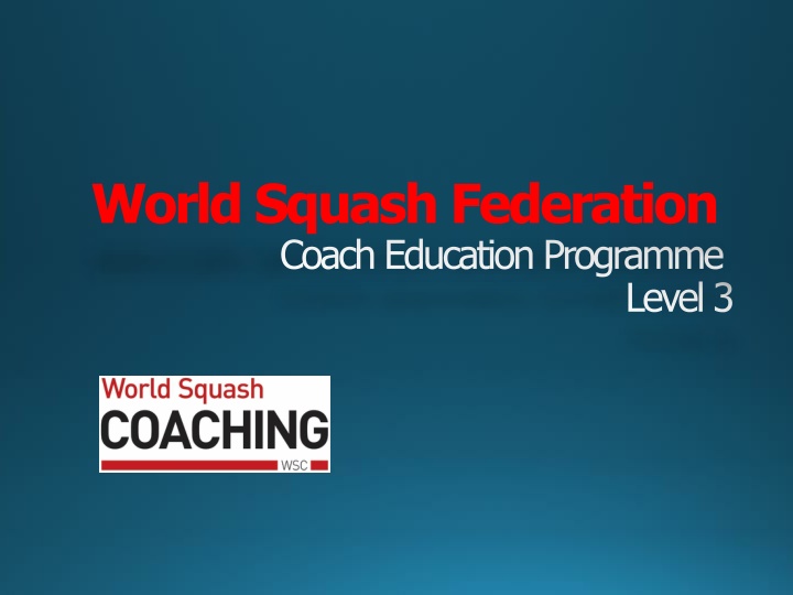 world squash federation coach education programme