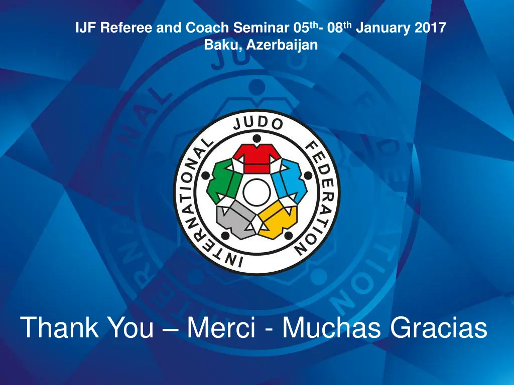 ijf referee and coach seminar 05 th 08 th january 14