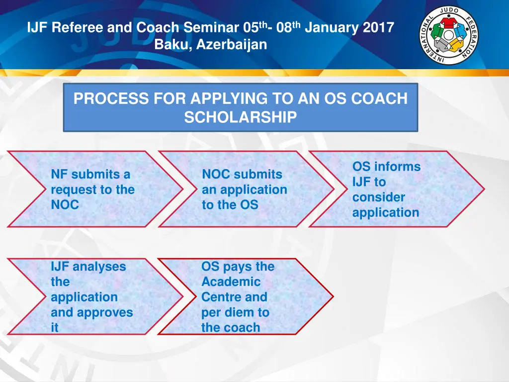 ijf referee and coach seminar 05 th 08 th january 8