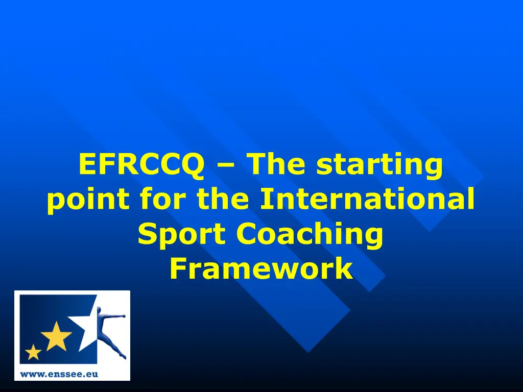 efrccq the starting point for the international