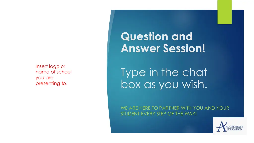 question and answer session