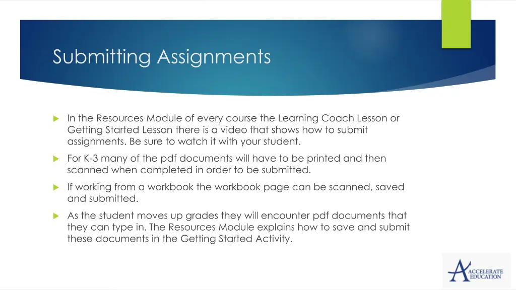 submitting assignments