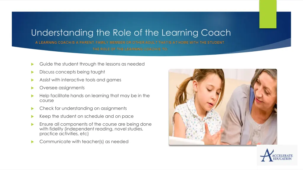 understanding the role of the learning coach 1