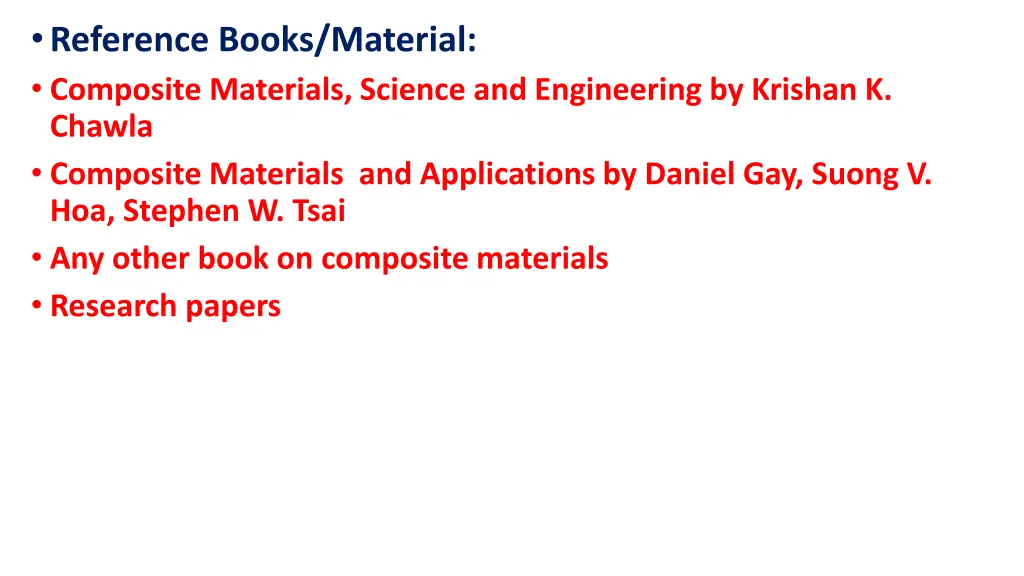 reference books material composite materials