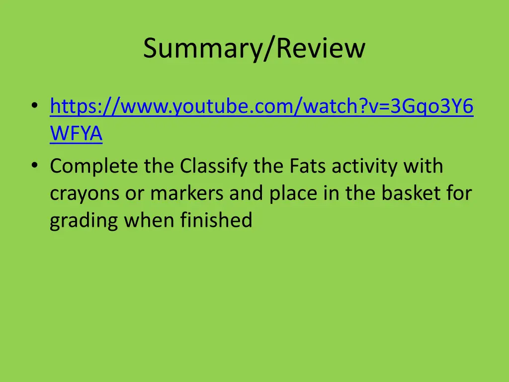 summary review