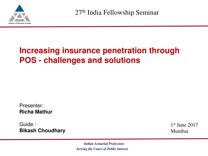27 th india fellowship seminar