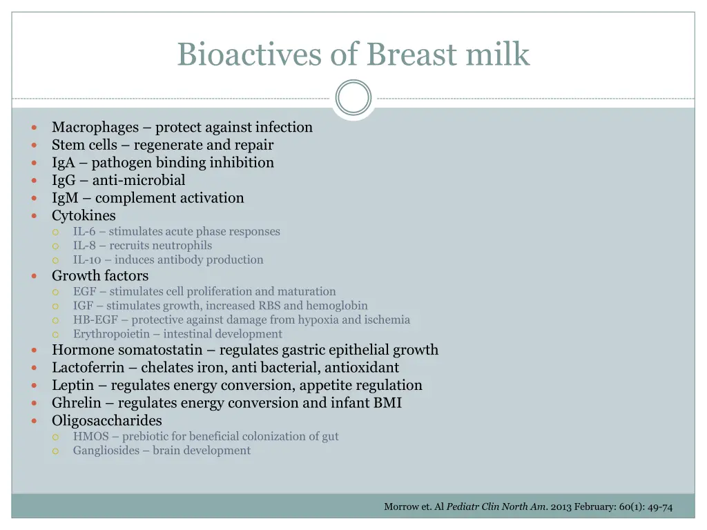 bioactives of breast milk