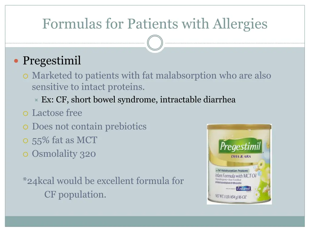 formulas for patients with allergies 1