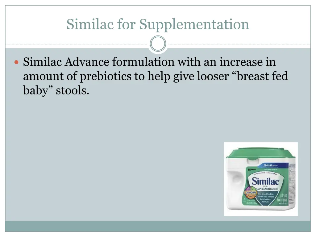 similac for supplementation