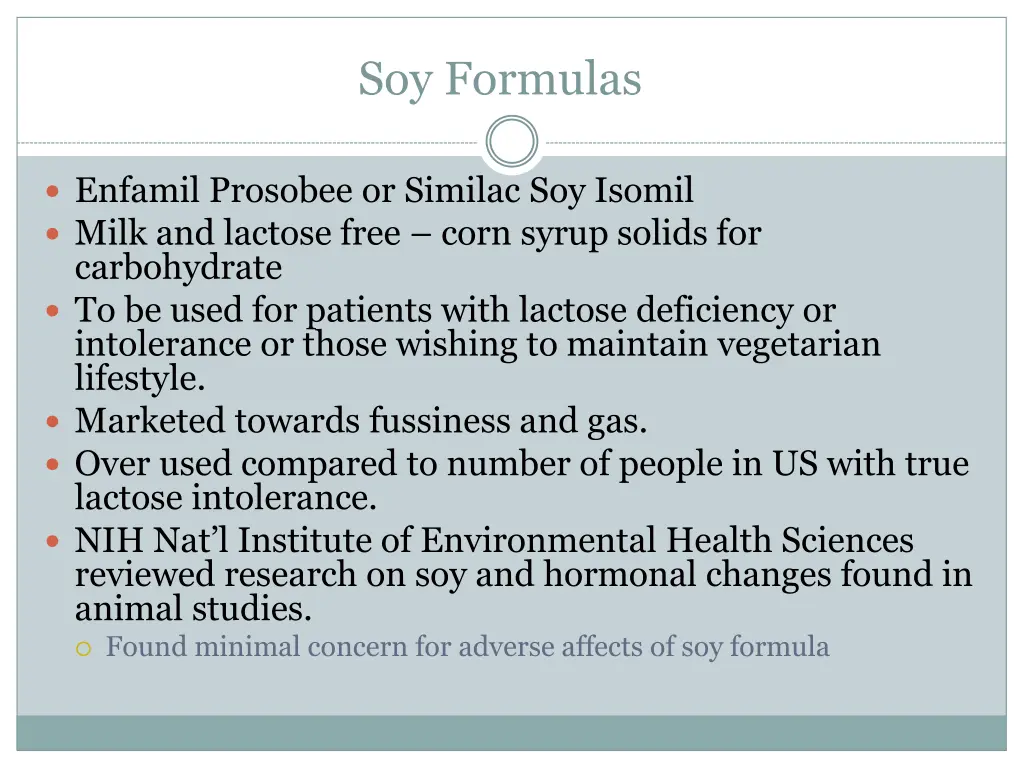 soy formulas