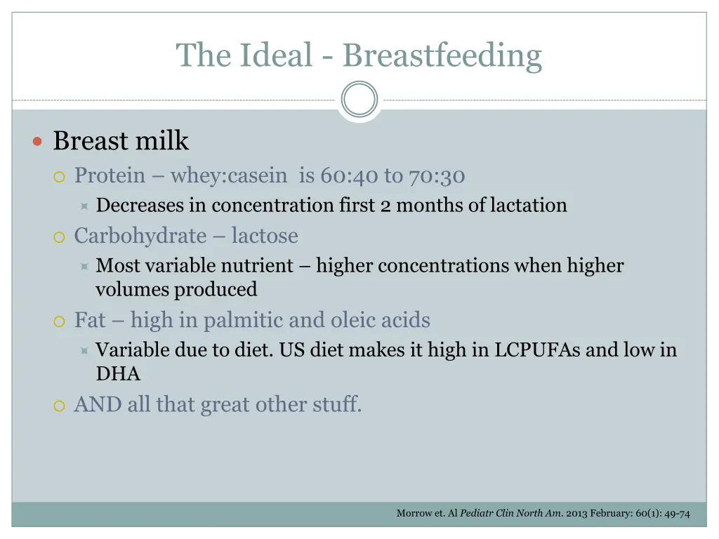 the ideal breastfeeding