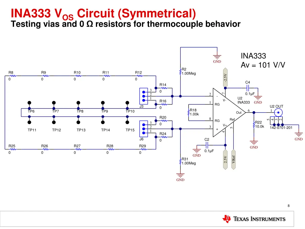 ina333 v os circuit symmetrical testing vias