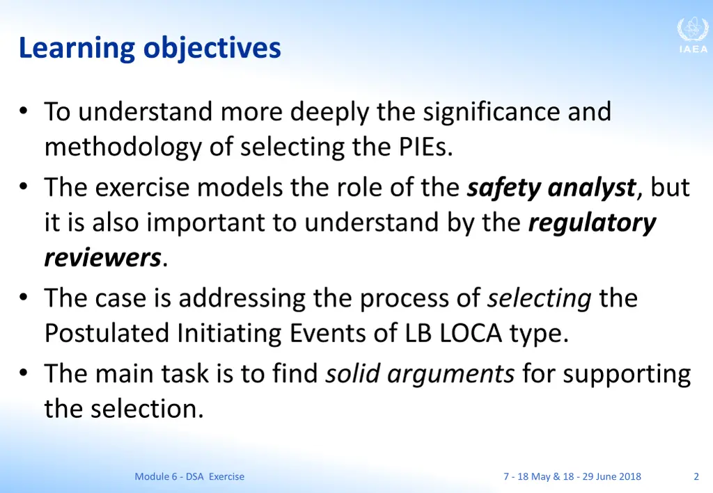 learning objectives