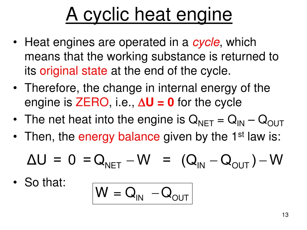 a cyclic heat engine