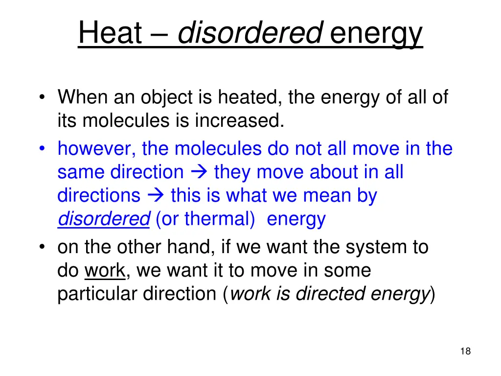 heat disordered energy