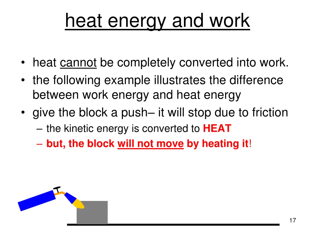 heat energy and work