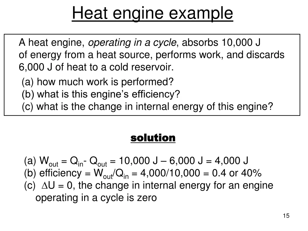 heat engine example
